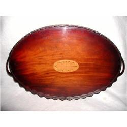 Mahogany Butlers Tray Scalloped England 19th C #2033460