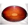 Image 1 : Mahogany Butlers Tray Scalloped England 19th C #2033460