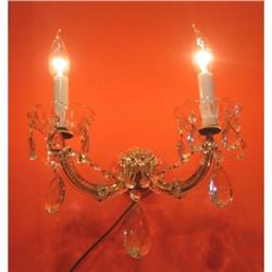 Pair of St. Theresa Italian Crystal Sconces #2033470