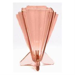 Czech Art Deco Glass Pink Rocket Vase #2033779