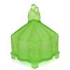 Image 1 : PEAKED PENGUINS Green Satin Glass Powder Jar #2033799