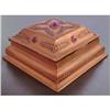 Image 1 : Copper Silk & Glass Jewels Jewelry Box #2033823