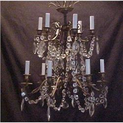 FRENCH  CRYSTAL CHANDELIER W/TWELVE ARMS #2033882