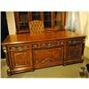 Image 1 : Burled Wood French Style Executive Desk  #2033909