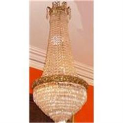 Antique Bronze and Crystal Empire Chandelier #2033924