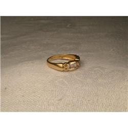 Rare Estate 14K YG Gold Citrine Aquamarine Band#2034054