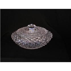 Waterford diamond-cut lidded trinket bowl #2044960