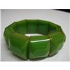 Image 1 : DECO APPLE GREEN BAKELITE STRETCH CHUNKY #2044993