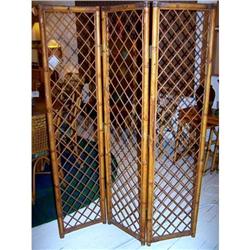 Vintage Rattan/Reed Screen/Room Divider #2045121