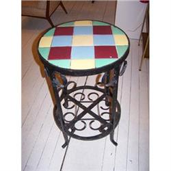 Tile and Iron Stand/Table-arts and crafts #2045123