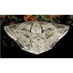 CZECH ART DECO CUT CRYSTAL BOWL #188  #2045140