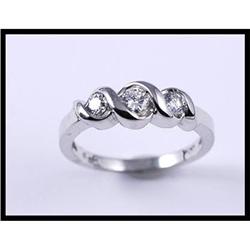 Lovely 14K White Gold Diamond Ring #2045345