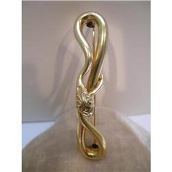 Victorian 15K Gold Serpent Brooch #2045399