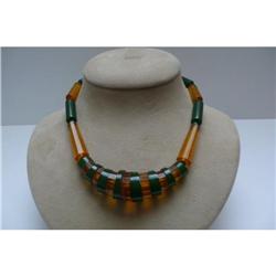 Bakelite Applejuice and Green Necklace #2045417