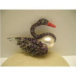 Iradj Moini Swan Brooch #2045424