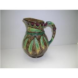 English Majolica Wheat Design Jug #2045426