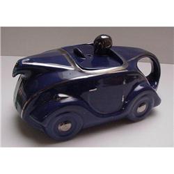 Sadler English Royal Blue Racing Car Teapot #2045435