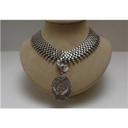 Victorian Sterling Silver Collar & Locket #2045466