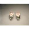 Image 1 : 14K Gold Rose Quartz Diamond Peridot Earrings #2045568