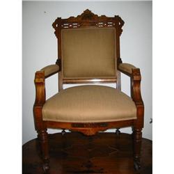 Antique Chair W fresh upholstry! #2045687