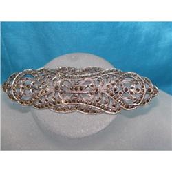 Estate Deco Sterling Silver Marcasite Broach  #2045695