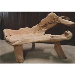 ANTIQUE ART ARCHITECTURAL BULL BENCH #2045740