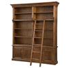 Image 1 : ANTIQUE LIBRARY EXECUTIVE WALL LADDER BOOKCASE #2045745