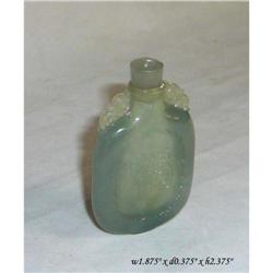 Chinese Green White Jade Fok Shou Snuff Bottle #2045754