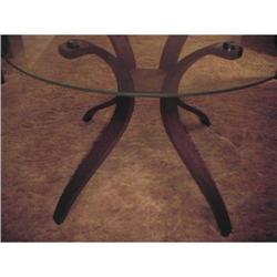 Danish Modern Bent Wood Hourglass Side Table #2045832