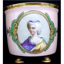 PARIS  SEVRES HP MINIATURE  PORTRAIT JARDINIERE#2045834