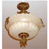 Image 1 : Alabaster and Bronze Chandelier Ceiling Fixture#2055924