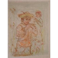 Boy with Horn by Edna Hibel #2056019
