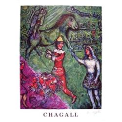 Chagall 16 color lithograph  Le Cirque Vert #2056048
