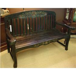 FRENCH PROVENTIAL PARLOR BENCH SETTEE #2056277