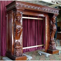 LION ARCHITECTURAL GOTHIC FIREPLACE MANTLE #2056285