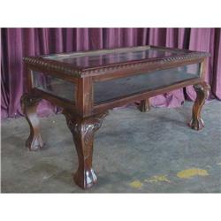 CHIPPENDALE STYLE CURIO DISPLAY COFFEE TABLE #2056294