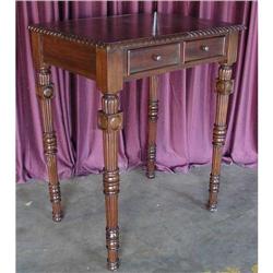 ANTIQUE WALNUT CORINTHIAN PARLOR ACCENT TABLE #2056295