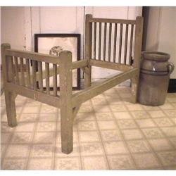 c1900 Arts & Crafts Painted Childs Toy Doll Bed#2056313