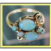 Image 1 : ANTIQUE ARTS AND CRAFTS OPAL AND 14K GOLD RING #2056324