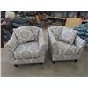Image 1 : 2 Matching Upholstered LR Chairs