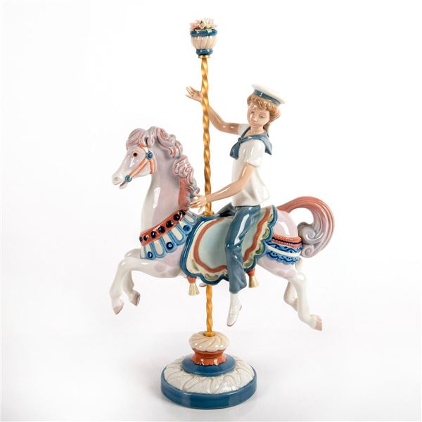 Boy On Carousel Horse 1001470 - Lladro Porcelain Figurine