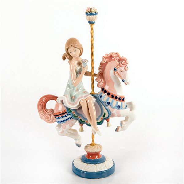 Girl On Carousel Horse 1001469 - Lladro Porcelain Figurine