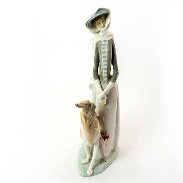 Lady with Greyhound 1004594 - Lladro Porcelain Figurine