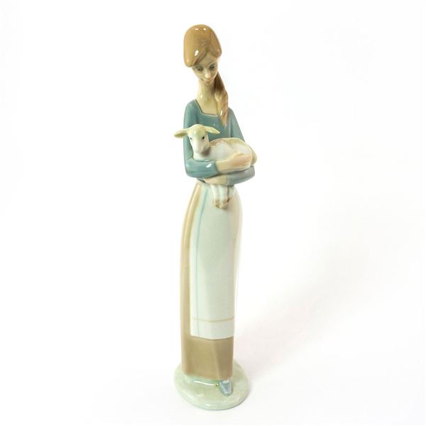 Girl with Lamb 1004505 - Lladro Porcelain Figurine