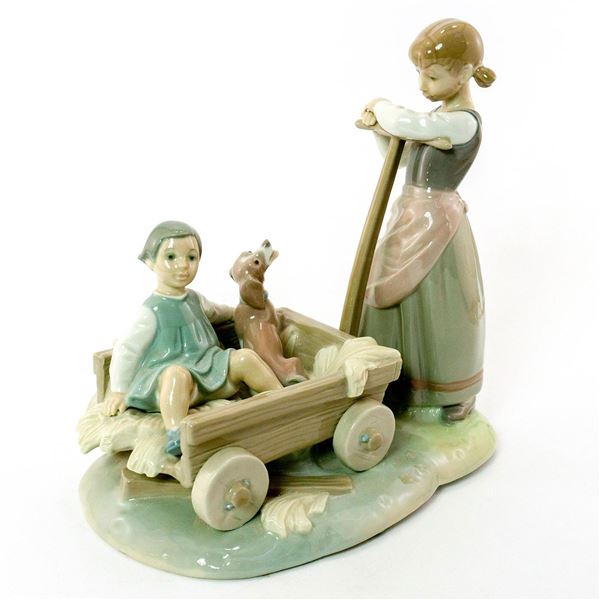 Girl with Wheelbarrow 1001245 - Lladro Porcelain Figurine