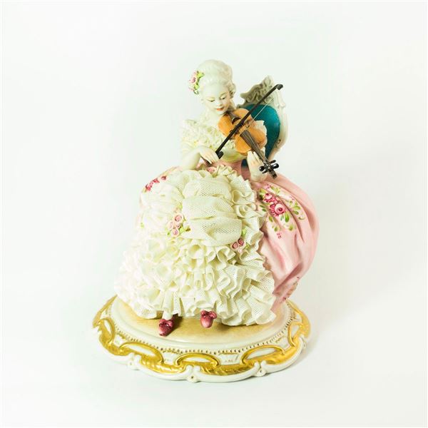 Capodimonte Lady Figurine, Violinist