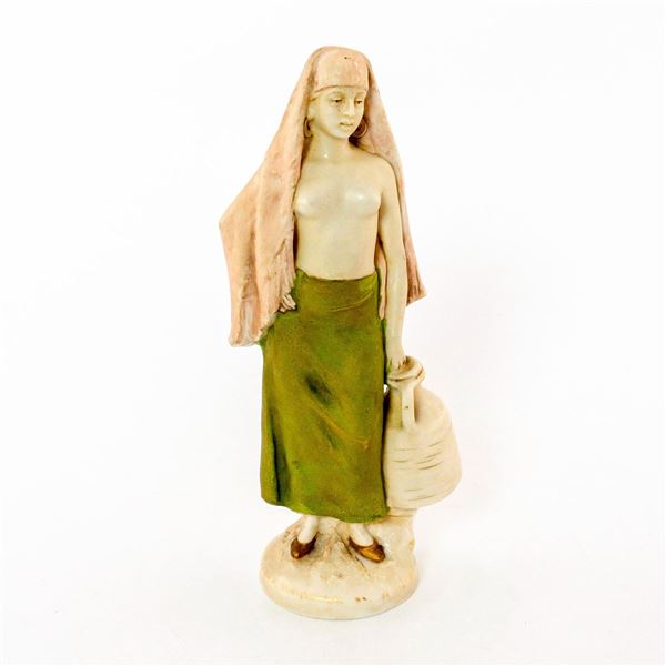 Royal Dux Bohemia Figurine, Water Carrier, Woman