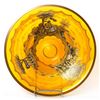 Large Antique Moser Style Amber Glass Bowl, Courting Couple
