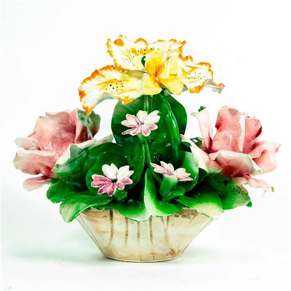 Vintage S Rioleva Capodimonte Flower Basket
