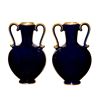 Pair of Lindner Kueps Bavaria Echt Cobalt Twin Handle Vases